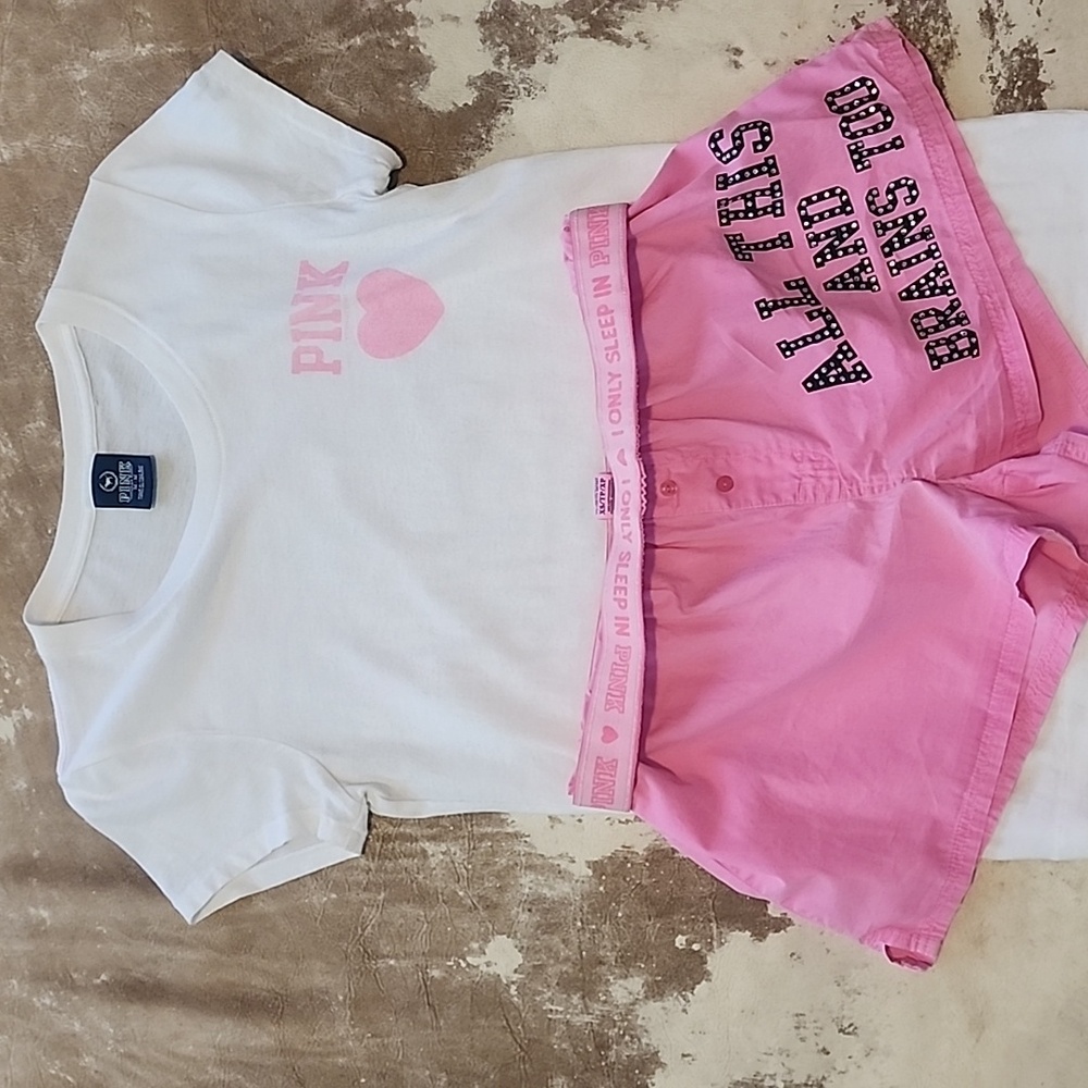 HTF "All This And Brains Too" Class Of 2010 PJ Set. Size: M Top XS Shorts - Picture 2 of 10
